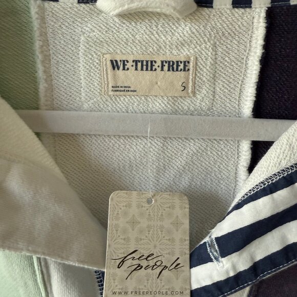 Free People We The Free American Dream Polo, Green & White | NWT, Size SMALL - Picture 5 of 7